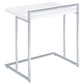 Dani Rectangular C-Shaped Sofa Side Table White High Gloss