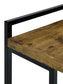Dani Rectangular C-Shaped Sofa Side Table Rustic Nutmeg