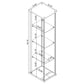 Bellatrix 3-shelf Clear Glass Curio Cabinet Cappuccino