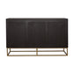 Zara 2-door 57-inch Wood Accent Storage Cabinet Black Walnut