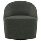 Leon Upholstered Barrel Accent Swivel Chair Hunter Green