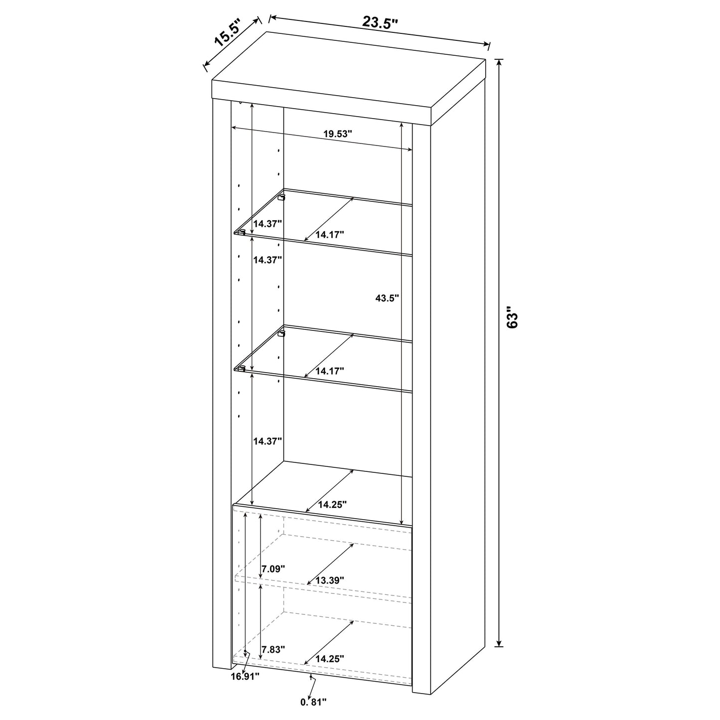 Jude 3-piece 71-inch TV Entertainment Center White High Gloss