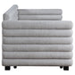 Patricia Boucle Upholstered Twin Day Bed with Trundle Grey