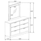 Caraway 6-drawer Dresser with Mirror Black