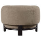 Lawler Upholstered Barrel Back Accent Chair Brown and Black