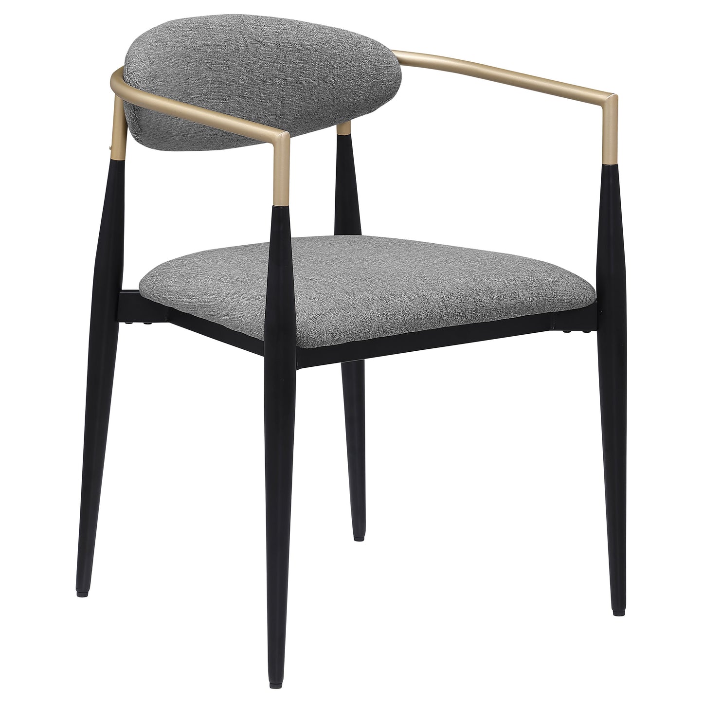Bradbury Fabric Upholstered Dining Arm Chair Grey (Set of 2)
