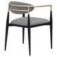 Bradbury Fabric Upholstered Dining Arm Chair Grey (Set of 2)