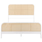 Lanewood Open Cane Webbing Metal Eastern King Bed White