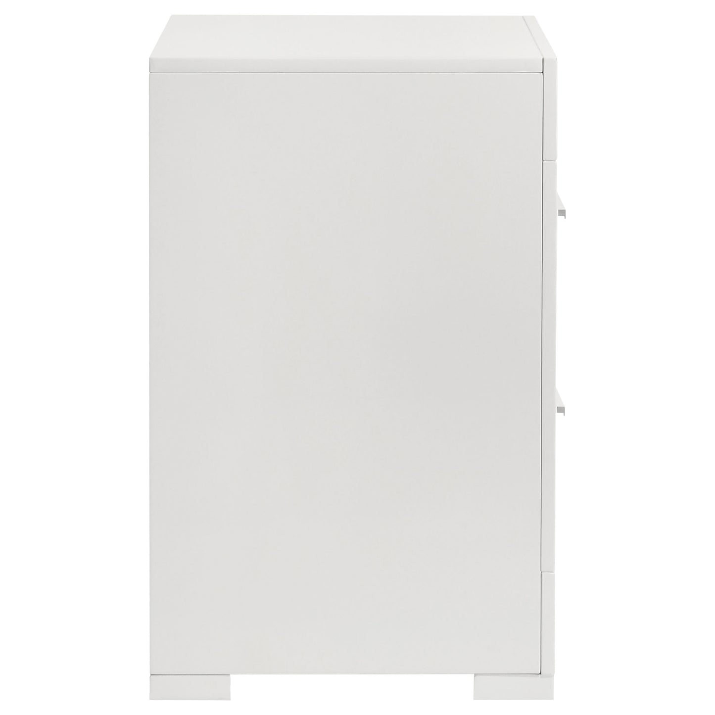 Ives 2-drawer Nightstand Bedside Table White High Gloss