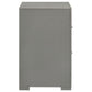 Ives 2-drawer Nightstand Bedside Table Grey High Gloss