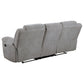 Gilson 2-piece Chenille Upholstered Reclining Sofa Set Grey