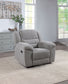Gilson Chenille Upholstered Glider Recliner Chair Grey