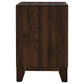 Welsley 2-drawer Nightstand Bedside Table Walnut