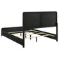 Cavelle 51-inch Upholstered Eastern King Panel Bed Black