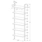 Owens 3-piece 96-inch Wall Mounted Bookshelf Set Walnut