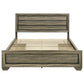 Kauffman Wood California King Storage Panel Bed Washed Taupe