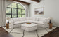 Hobson Square Upholstered Ottoman Ivory