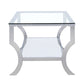 Saide Rectangular Glass Top Coffee Table Chrome
