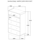 Cavelle 5-drawer Chest of Drawers Black