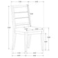 Elodie 7-piece Rectangular Extension Leaf Dining Set Black