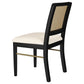 Arini Rattan Cane Dining Side Chair Black (Set of 2)