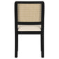 Arini Rattan Cane Dining Side Chair Black (Set of 2)