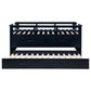 Carlsbad Wood Twin Captains Bed With Trundle Navy Blue