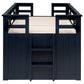 Carlsbad Wood Twin Captains Bed With Trundle Navy Blue