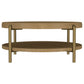 Arini Round Coffee Table With Storage Shelf Sand Wash