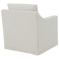 Winter Upholstered Sloped Arm Accent Swivel Chair Beige