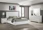Felicity 4-piece Eastern King Bedroom Set White High Gloss