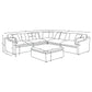 Hobson 6-piece Upholstered Modular Sectional Sofa Charcoal