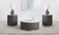 Jason 3-piece Round White Marble Coffee Table Set Charcoal