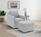 Winter Upholstered Hydraulic Lift Top Storage Ottoman Grey