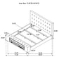 Senna Upholstered California King Audio Flame Visualizer Bed Brown