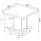 Reston 2-piece Square Coffee and End Table Set Cappuccino