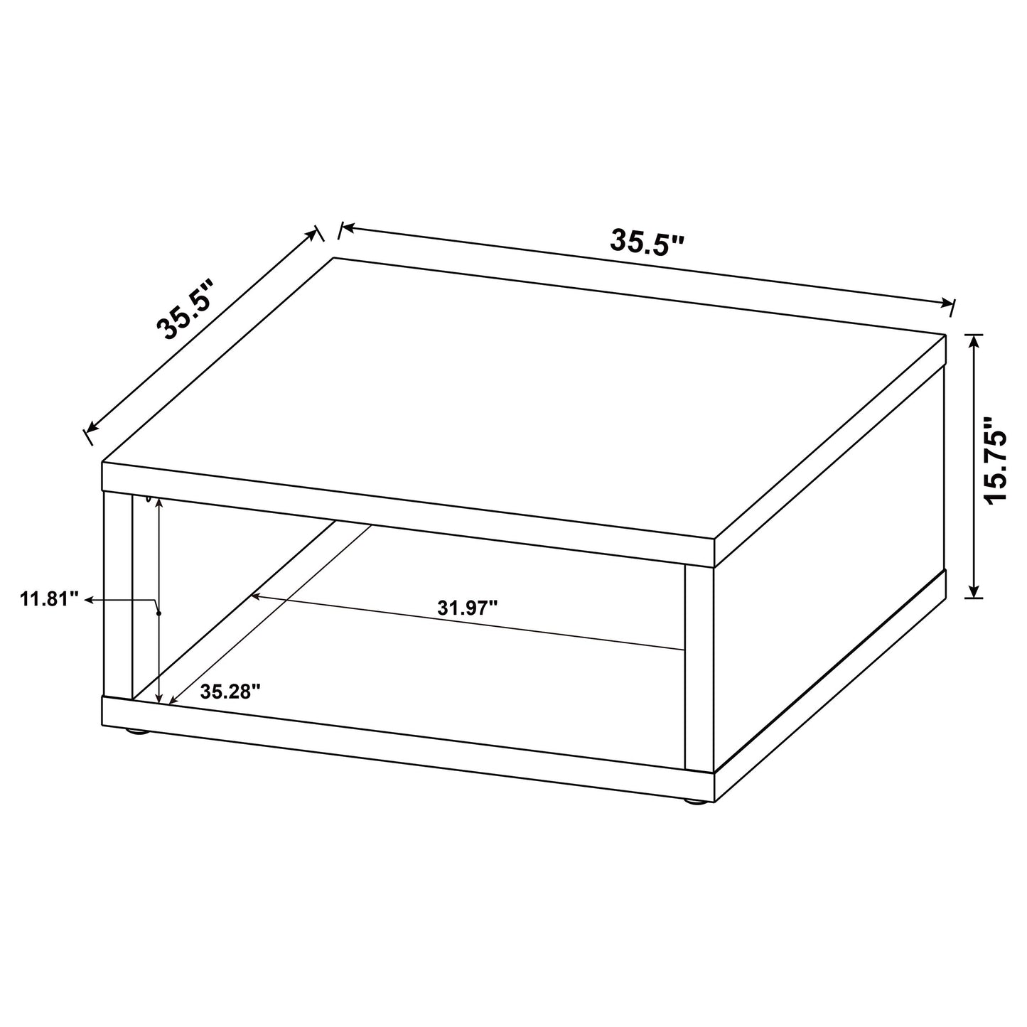 Frisco 3-piece Coffee and End Table Set Dark Pine
