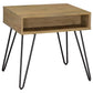 Fanning 3-piece Lift Top Coffee and End Table Set Golden Oak