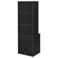 Westpark 3-shelf Bookcase USB and Lockable Drawer Black