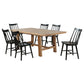Middleton 7-piece Extension Leaf Dining Set Brown and Black