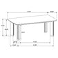 Ottowa 7-piece Rectangular Wood Dining Room Table Set Brown