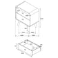 Robyn 4-piece Eastern King Bedroom Set Light Ash