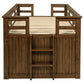 Carlsbad Wood Twin Captains Bed With Trundle Medium Brown