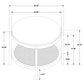 Arini 2-piece Round Coffee and End Table Set Black