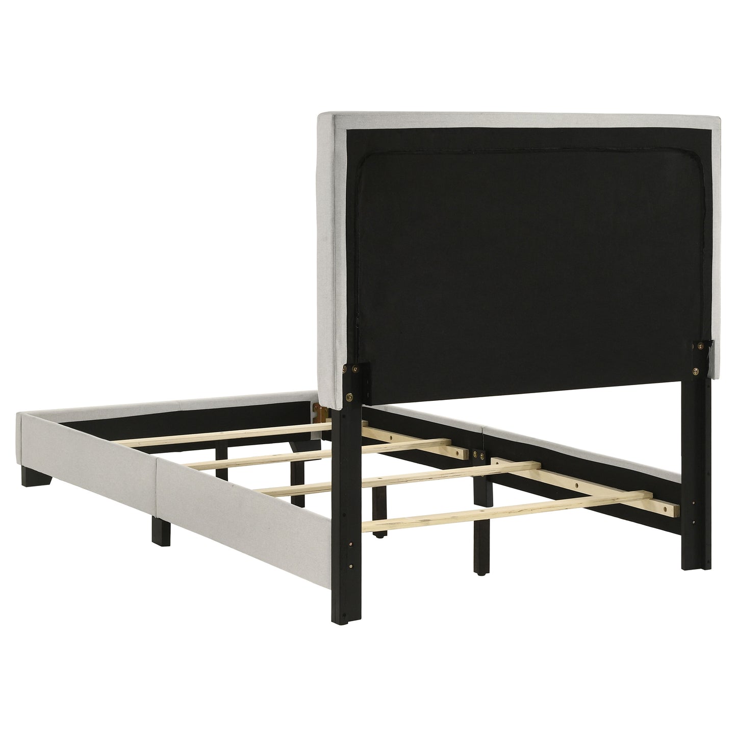 Dorian Fabric Upholstered Twin Panel Bed Cream
