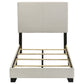 Dorian Fabric Upholstered Twin Panel Bed Cream