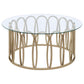 Monett 3-piece Coffee and End Table Set Chocolate Chrome