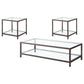 Trini 3-piece Coffee and End Table Set Black Nickel