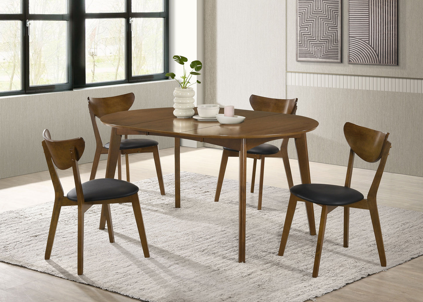 Jedda Wood Dining Side Chair Dark Walnut (Set of 2)