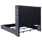 Tisdall Upholstered Cal King Flame Visualizer Bed Grey